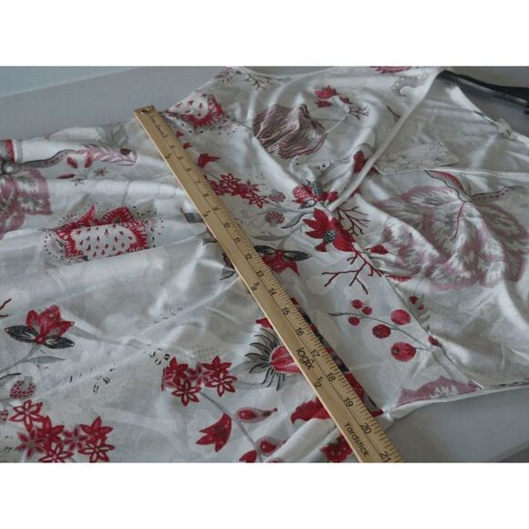 Women's Light Gray & Red Floral V-Neck Maxi Dress 2XL #2034-A3 - Picture 5 of 8